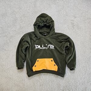 Pulse Designer No Brand Heavyweight Hoodie Y2K Supreme GUC Large Green RARE USA